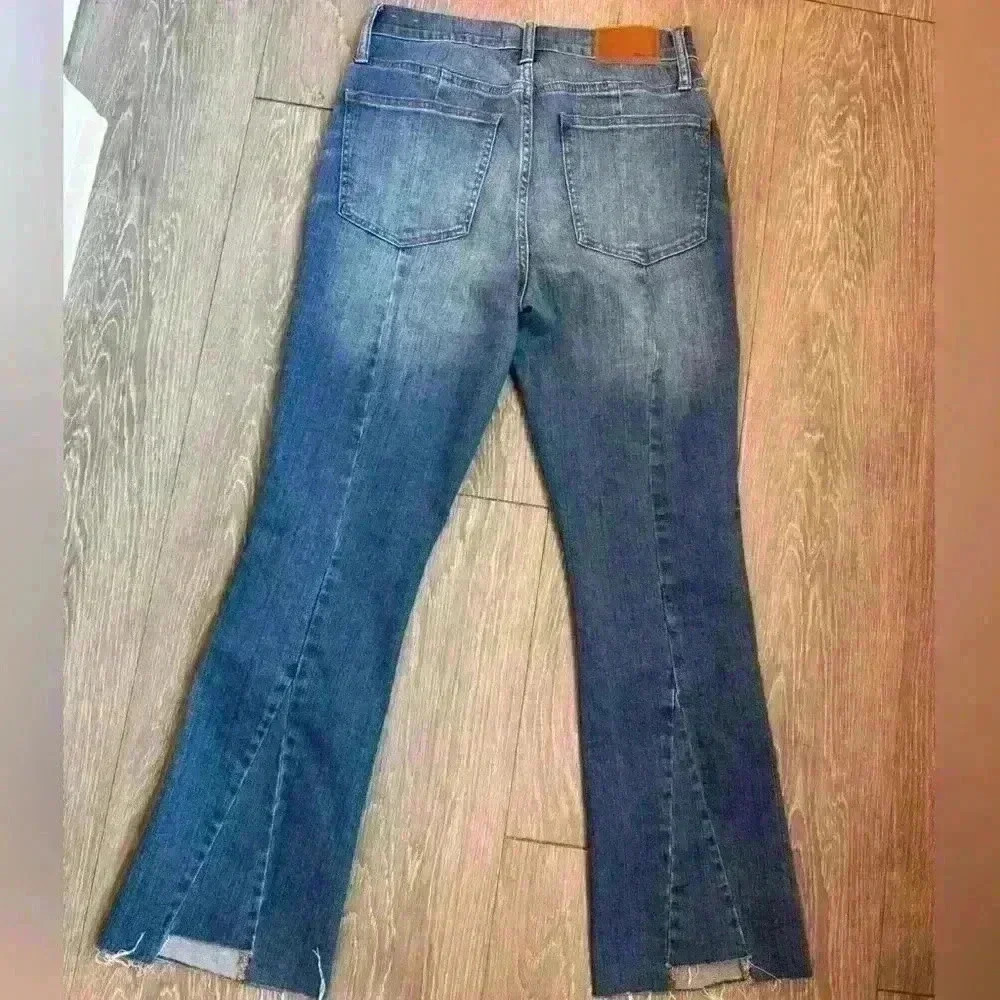 Madewell High Rise Cali Demi-Boot Jeans -Kemper Wash: Back-Seam Edition Size 27 - Picture 7 of 14